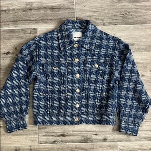 Blue Houndstooth Women's Jacket - Sandro